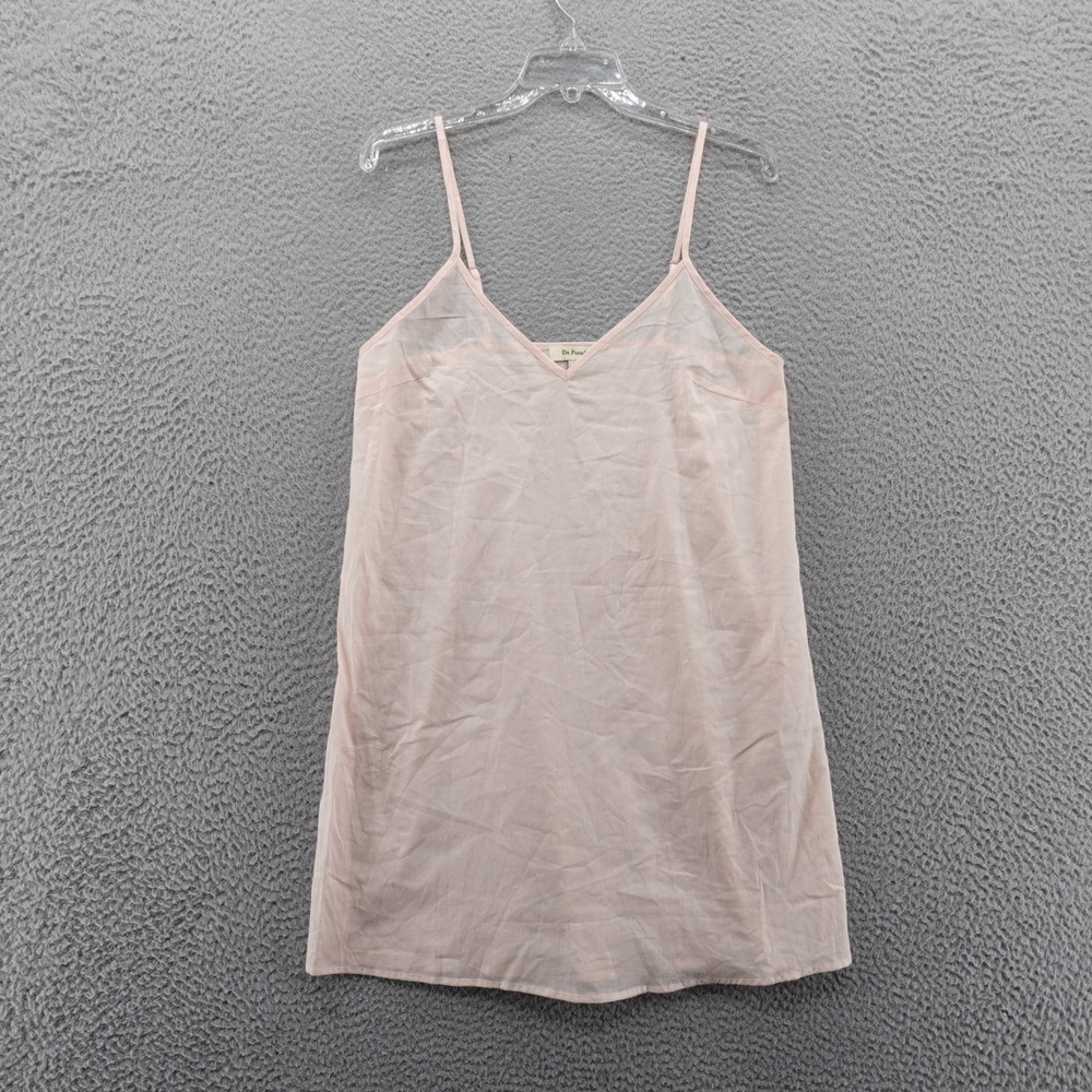 Du Paradis Womens Pale Pink V Neck Spaghetti Strap Mini Slip Dress Small‎